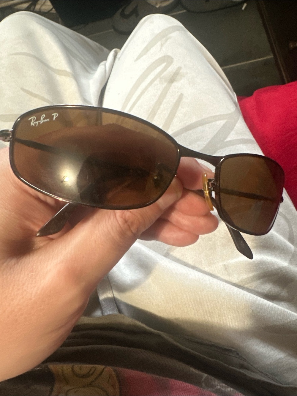 Ray-Ban Brown Lens Men’s Metal Frame Sunglasses